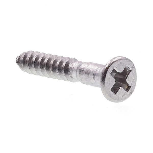 Prime-Line Wood Screw Flat Head, Phillips Drive No. 6 X 1in Grade 18-8 Stainless Steel 25PK 9034712 - main